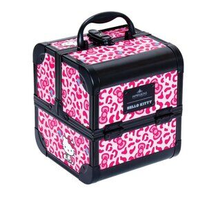 Sanrio Hello Kitty Vanity Make-up Organizer Box / Portable Travel Case Cube